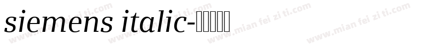 siemens italic字体转换